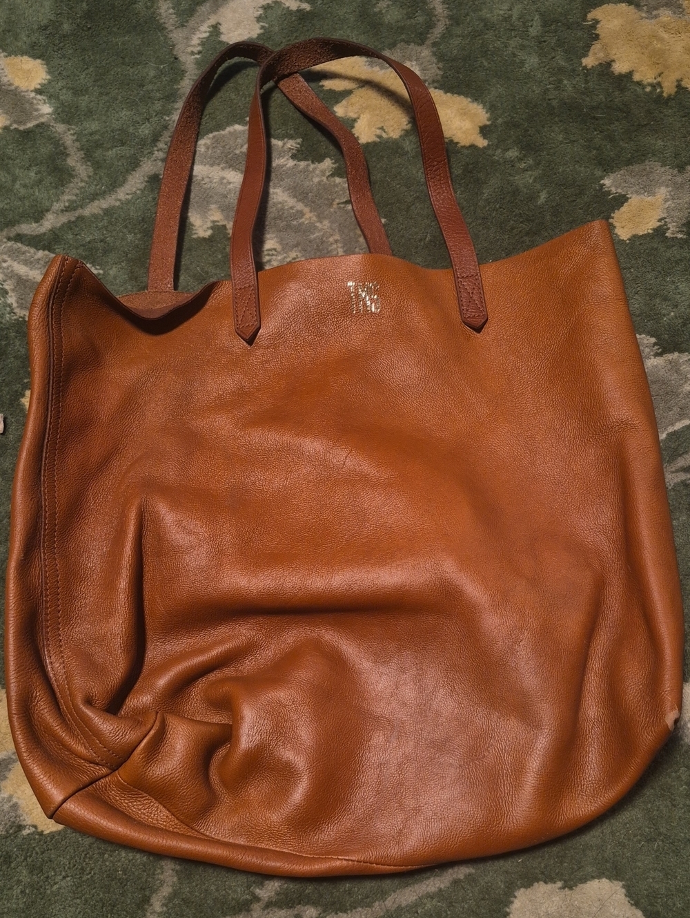 Large Tan Leather Tote Bag